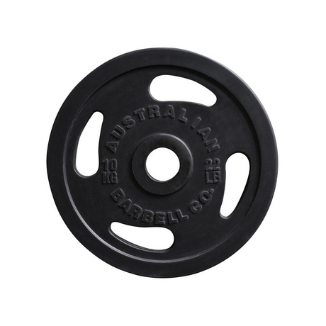 Rubber Olympic Grip Plates - Black