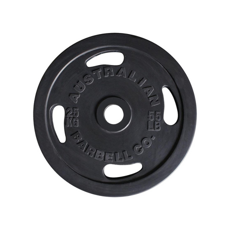 Rubber Olympic Grip Plates - Black