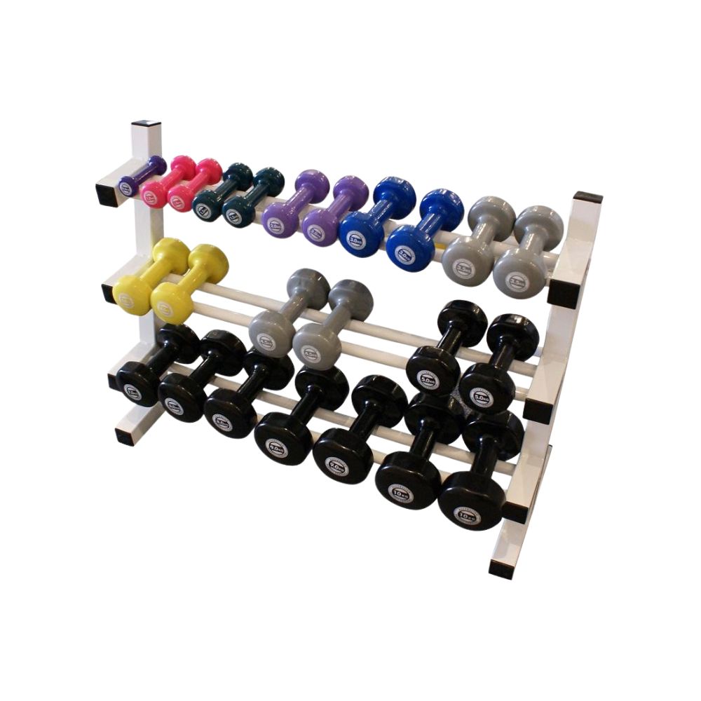 3 Tier Vinyl Dumbbell Rack